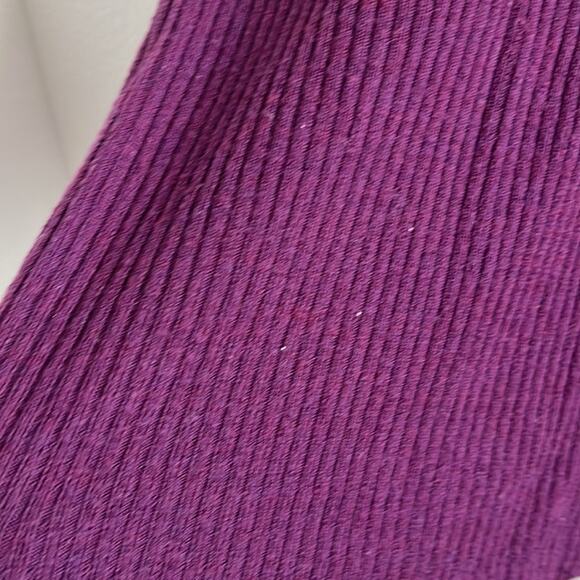 Patagonia 100% Wool Purple Eggplant V Neck Sweater Top Casual Athleisure Wool L - Picture 5 of 6